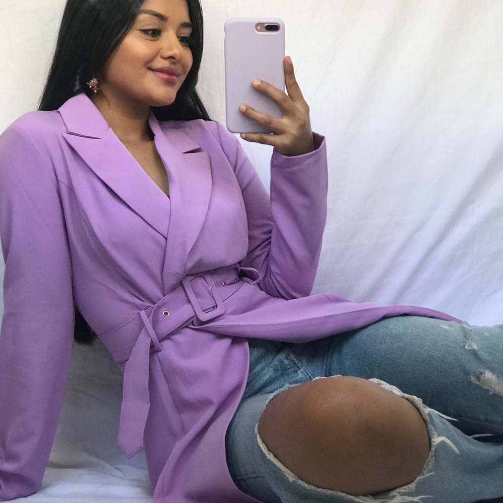 Purple duster jacket